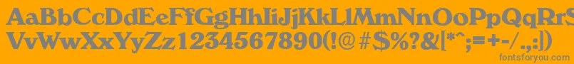 VeronaserialXboldRegular Font – Gray Fonts on Orange Background