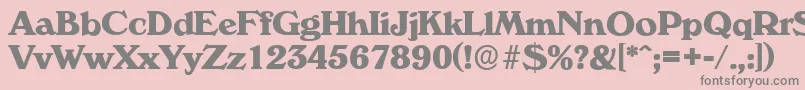 VeronaserialXboldRegular Font – Gray Fonts on Pink Background