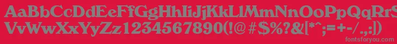 VeronaserialXboldRegular Font – Gray Fonts on Red Background