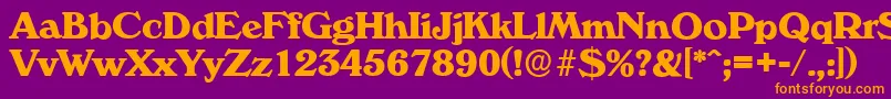 VeronaserialXboldRegular Font – Orange Fonts on Purple Background