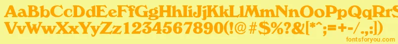 En savoir plus sur la police VeronaserialXboldRegular Police VeronaserialXboldRegular – polices orange sur fond jaune