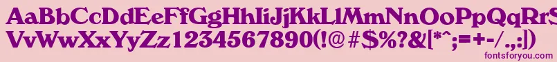 VeronaserialXboldRegular Font – Purple Fonts on Pink Background