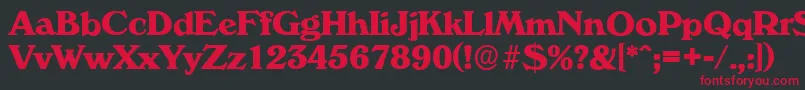 VeronaserialXboldRegular Font – Red Fonts on Black Background