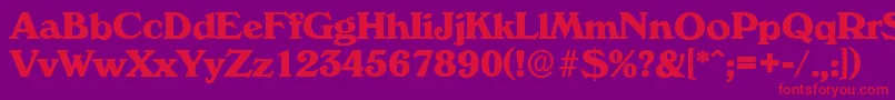 VeronaserialXboldRegular Font – Red Fonts on Purple Background