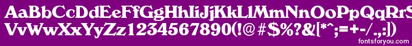 フォントVeronaserialXboldRegular – 紫の背景に白い文字