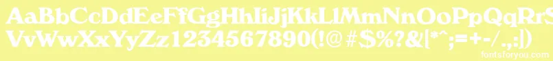 VeronaserialXboldRegular Font – White Fonts on Yellow Background