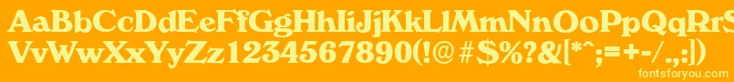 VeronaserialXboldRegular Font – Yellow Fonts on Orange Background