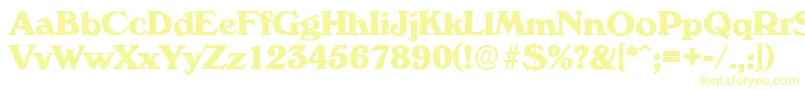 VeronaserialXboldRegular Font – Yellow Fonts on White Background