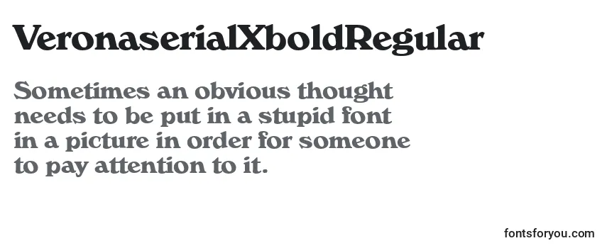 Review of the VeronaserialXboldRegular Font