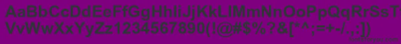 フォントAricyrb – 紫の背景に黒い文字