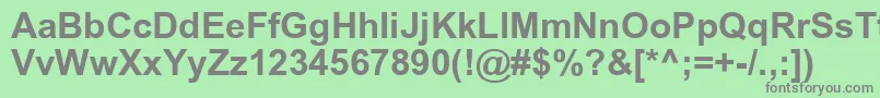 フォントAricyrb – 緑の背景に灰色の文字