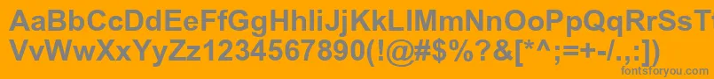Aricyrb Font – Gray Fonts on Orange Background