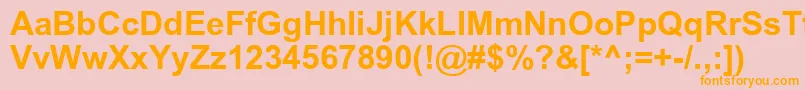 Aricyrb Font – Orange Fonts on Pink Background
