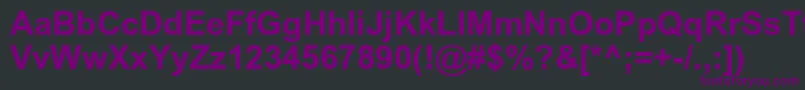 フォントAricyrb – 黒い背景に紫のフォント