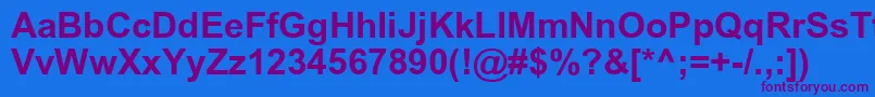 Aricyrb Font – Purple Fonts on Blue Background