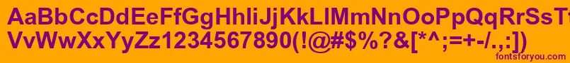 Aricyrb Font – Purple Fonts on Orange Background