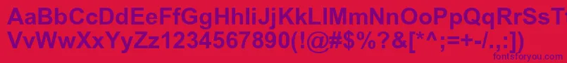 Aricyrb Font – Purple Fonts on Red Background