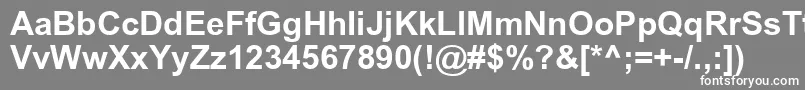 フォントAricyrb – 灰色の背景に白い文字