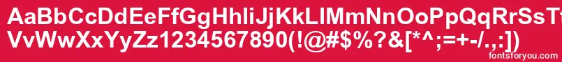 フォントAricyrb – 赤い背景に白い文字