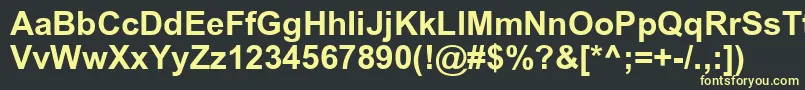 Aricyrb Font – Yellow Fonts on Black Background