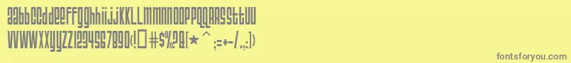 Triacsev Font – Gray Fonts on Yellow Background