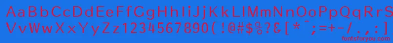 Termpaper Font – Red Fonts on Blue Background