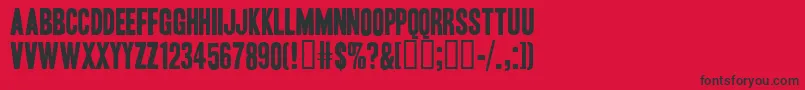 Headoh Font – Black Fonts on Red Background