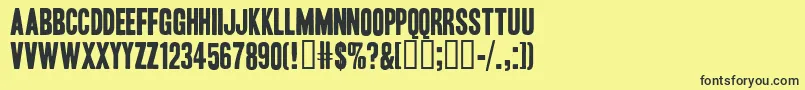 Headoh Font – Black Fonts on Yellow Background