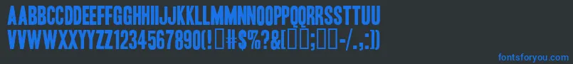 Headoh Font – Blue Fonts on Black Background