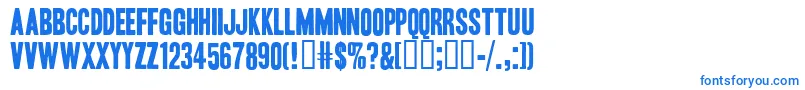 Headoh Font – Blue Fonts on White Background