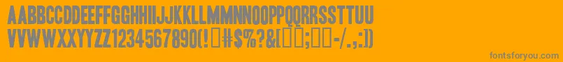 Headoh Font – Gray Fonts on Orange Background