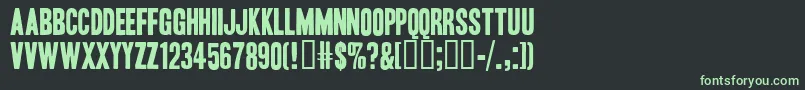 Headoh Font – Green Fonts on Black Background