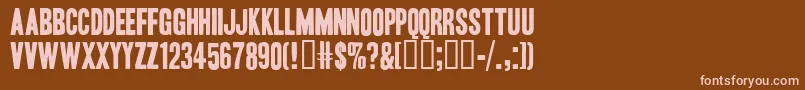 Headoh Font – Pink Fonts on Brown Background