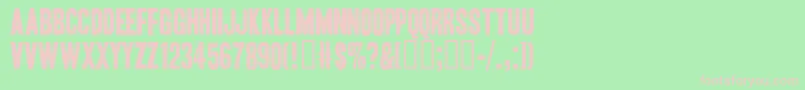 Headoh Font – Pink Fonts on Green Background