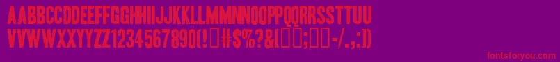 Headoh Font – Red Fonts on Purple Background