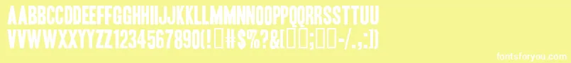 Headoh Font – White Fonts on Yellow Background