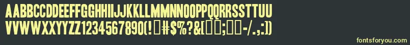 Headoh Font – Yellow Fonts on Black Background