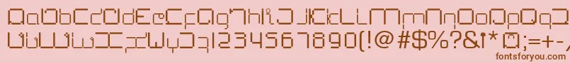 LupanesqueSquare Font – Brown Fonts on Pink Background