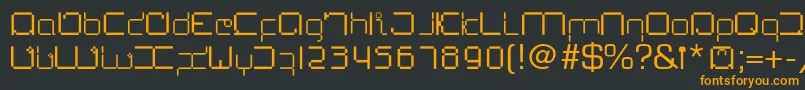 Шрифт LupanesqueSquare – оранжевые шрифты на чёрном фоне
