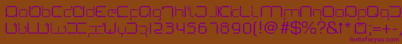 LupanesqueSquare Font – Purple Fonts on Brown Background