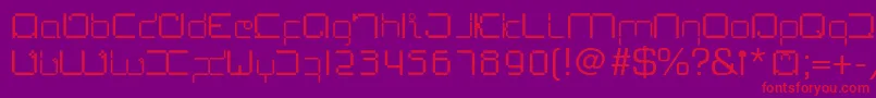 LupanesqueSquare Font – Red Fonts on Purple Background