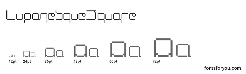 Размеры шрифта LupanesqueSquare
