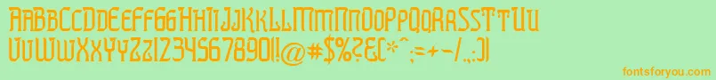 Prest Font – Orange Fonts on Green Background