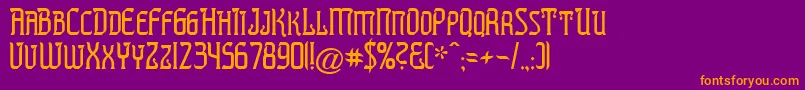 Prest Font – Orange Fonts on Purple Background