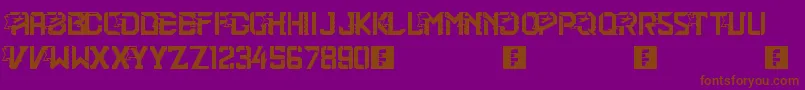 2ndBrigade Font – Brown Fonts on Purple Background