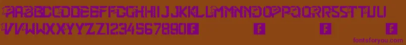 2ndBrigade Font – Purple Fonts on Brown Background