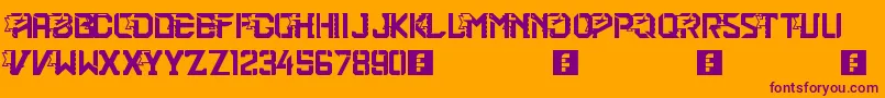 2ndBrigade Font – Purple Fonts on Orange Background