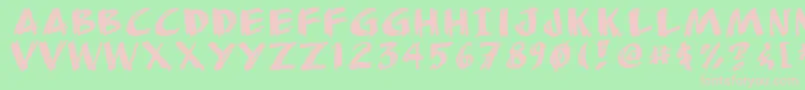 Anudrg-fontti – vaaleanpunaiset fontit vihreällä taustalla