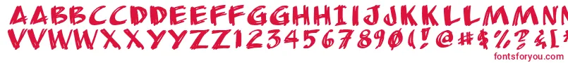 Anudrg-fontti – punaiset fontit valkoisella taustalla