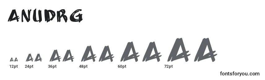 Anudrg Font Sizes